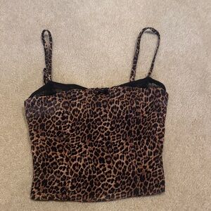 Edikted Leopard Print Crop Top